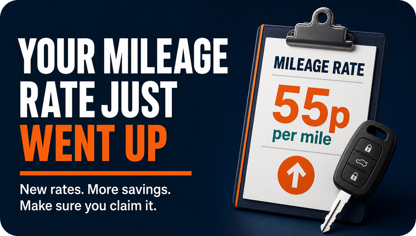 Mileage Rate Rises to 55p Per Mile — First Increase in 15 Years: What UK Small Businesses and Sole Traders Must Do Now