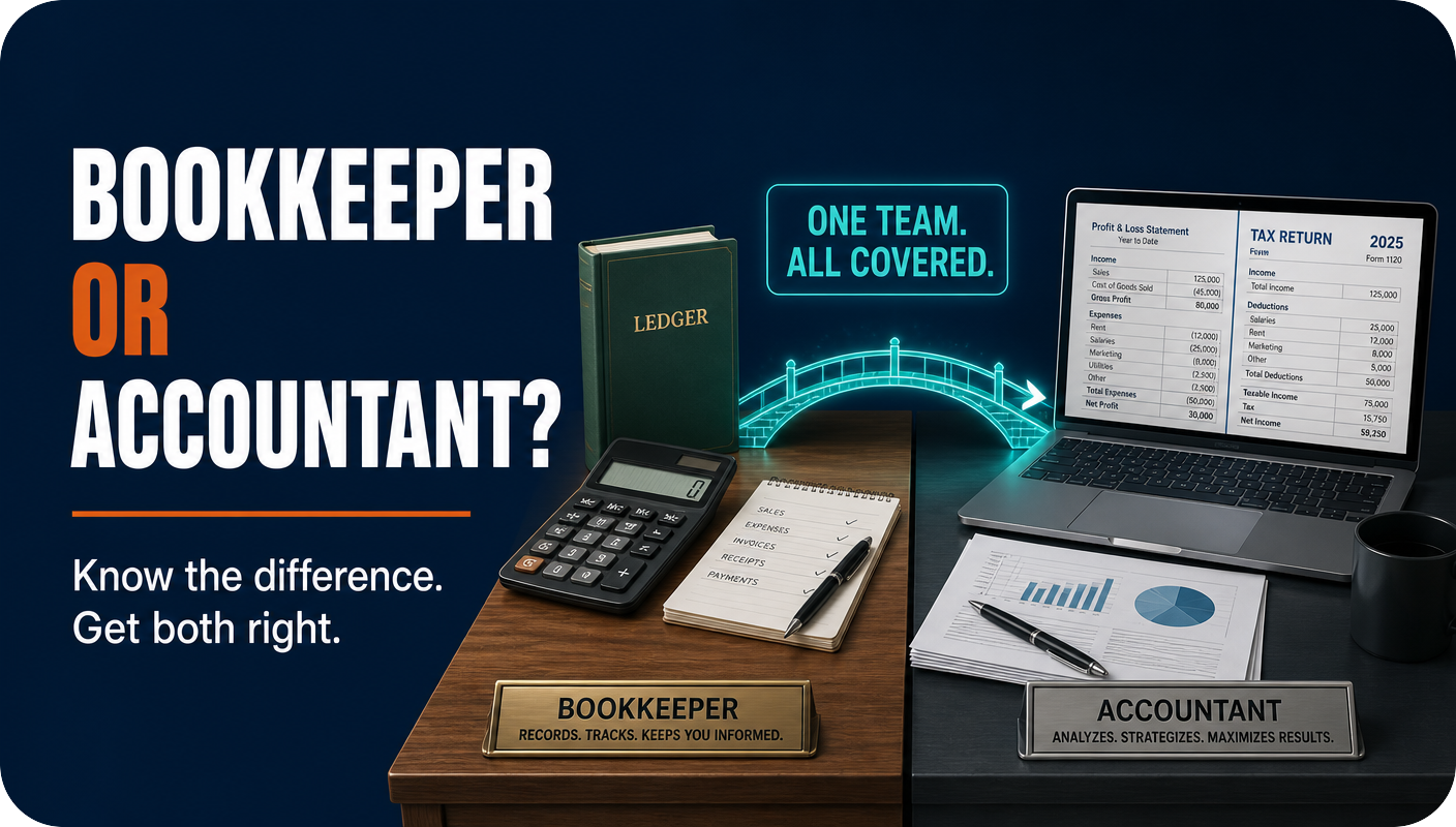 Do You Need a Bookkeeper, an Accountant or Both?