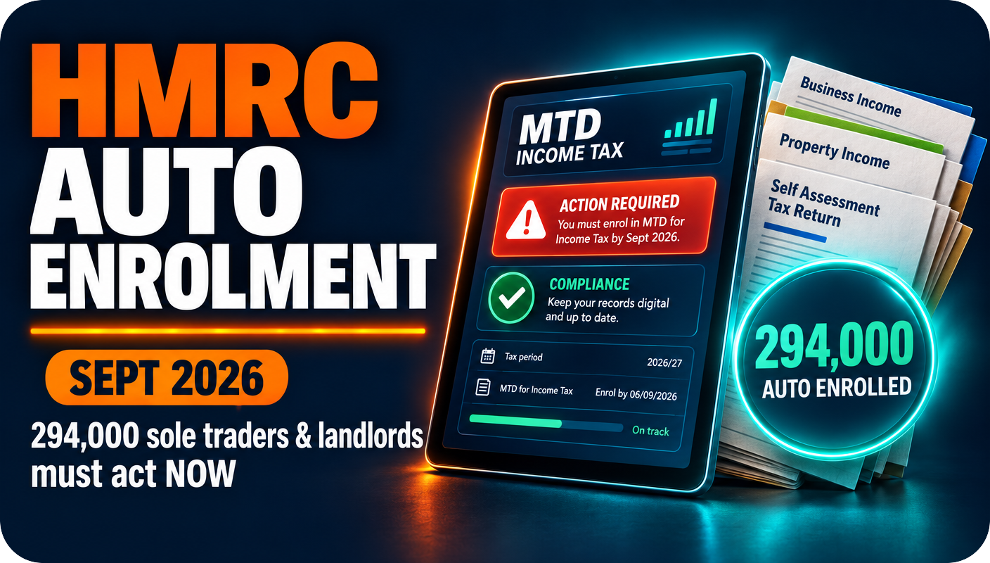 HMRC Is Auto-Enrolling 294,000 Sole Traders and Landlords into MTD, What You Must Do Now